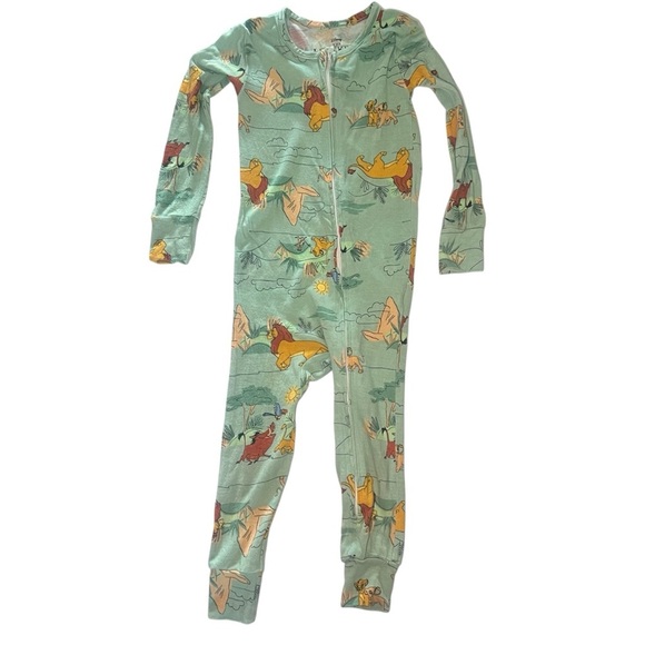 Disney Lion King Green Zippered Pajamas 12-18 months - Picture 1 of 7